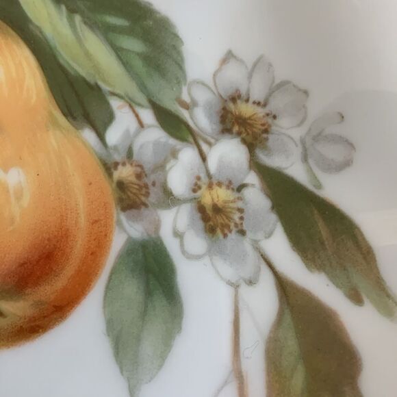 Vintage Hackefors Sweden Porslin Square Scalloped Fruit Design Plate - Picture 15 of 17